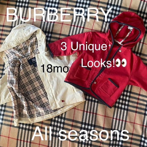 Burberry Other - BURBERRY Toddler Nova Check ALL Season Jacket SET🔥EUC🔥3 Unique Looks👀🔥18mo-3